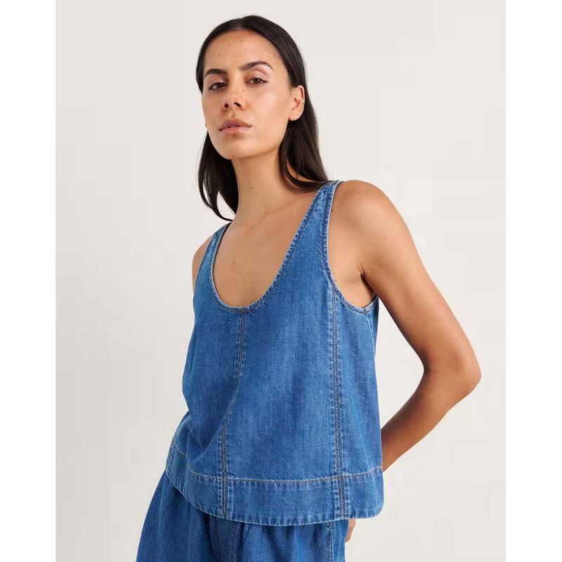 JAG Loe Denim Scoop Tank image number 2